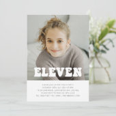 イレブン – Groovyフォト誕生日招待状 招待状 (スタンド正面)