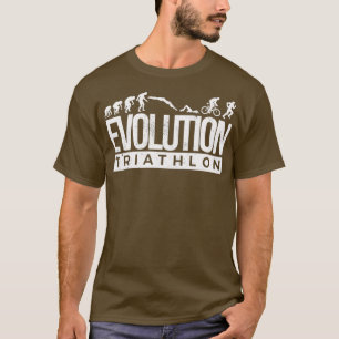 イレボリュートトライアスロンおもしろいトリアスリートカヴェマンプリント Tシャツ