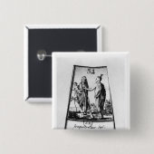 イロクォイ人のインディアン 缶バッジ (正面&裏面)