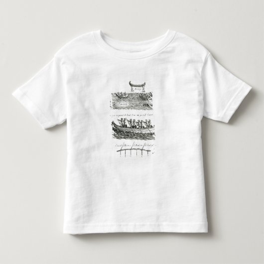 イロクォイ人のカヌー トドラーTシャツ (正面)