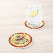 イロクォイ人のヴィンテージ"ビール皿"のコースター-バッファロー、NY コースター (側面)