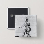 イロクォイ人の人、カナダの住民 缶バッジ (正面&裏面)