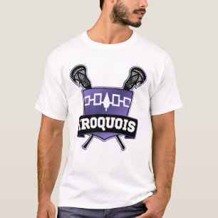 イロクォイ人の国家のラクロスのロゴのティー Tシャツ
