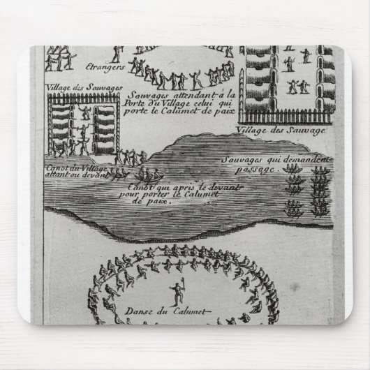 イロクォイ人の平和管のダンス マウスパッド (正面)