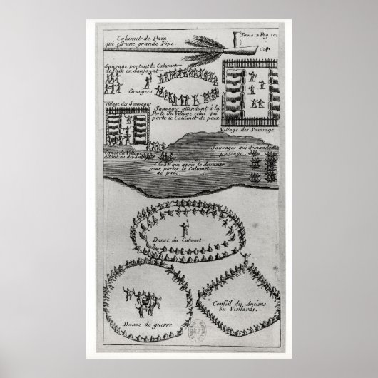 イロコイのピースパイプダンス ポスター (正面)