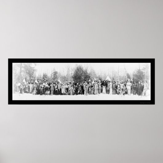 イロコイインディアン写真1914 ポスター (正面)