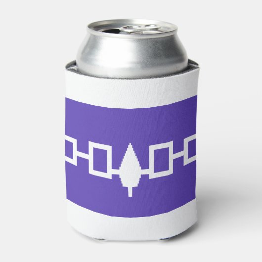 イロコイ先住民アメリカ国旗 缶クーラー (缶正面)