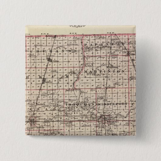 イロコイ州の地図 缶バッジ (正面)