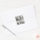 イロコイ族、武器とオーナメント スクエアシール (封筒)