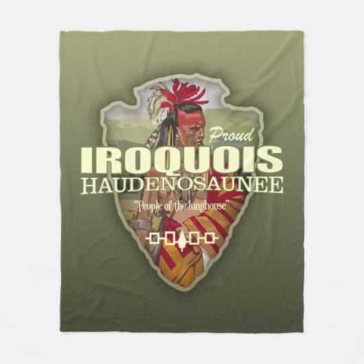 イロコイ（矢印） フリースブランケット (正面)