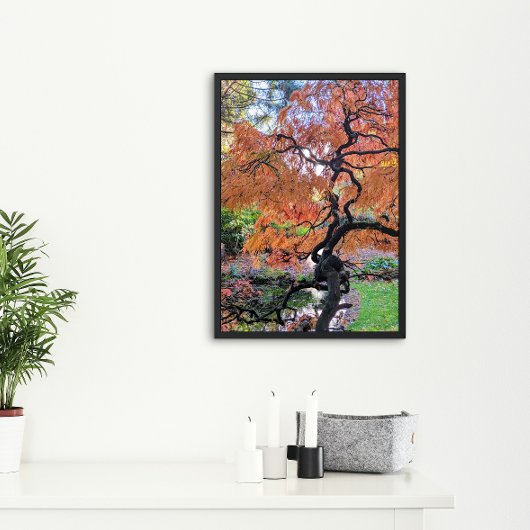 イロハモミジの植物画 ポスター