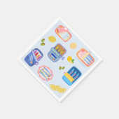 イワシとレモン スタンダードカクテルナプキン (角)