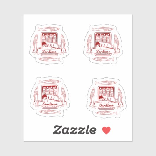 イワシのアーポップ・アートのト シール (シート)