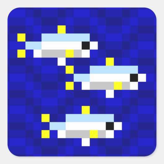 イワシのカットル・スカトル・スクールのシール・シート スクエアシール (正面)