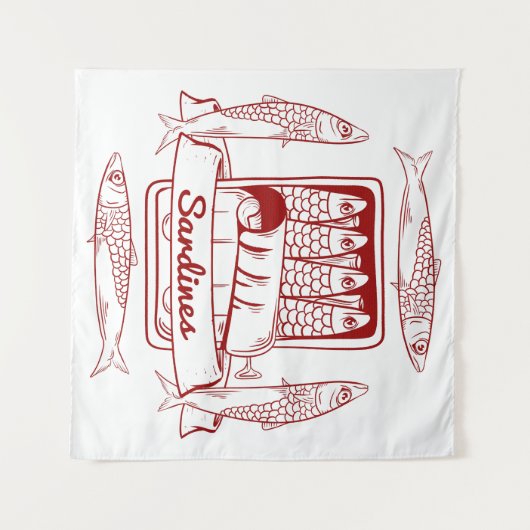 イワシのスズ タペストリー (正面(横))