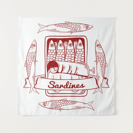 イワシのスズ タペストリー (正面)