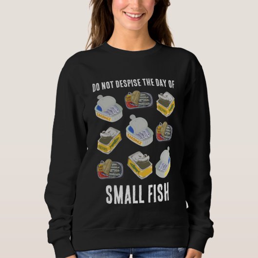 イワシの缶詰クリスチャンは日を軽蔑しない スウェットシャツ (正面)