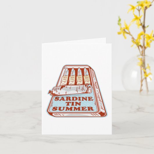イワシの錫の夏 カード (黄色い花)