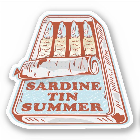 イワシの錫の夏 シール (正面)