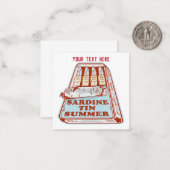 イワシの錫の夏 ノートカード (正面/裏面インサイチュ)