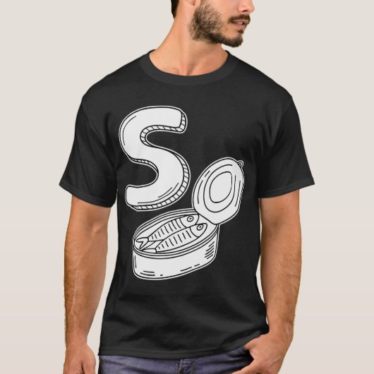 イワシのSのイラスト Tシャツ (正面)