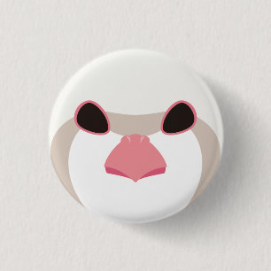 イワシャコ（アルビノ）-Chukar(albino) 缶バッジ