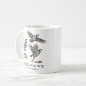 イワシャコ ,Alectoris Graeca 狩猟 鳥 コーヒーマグカップ (正面左)