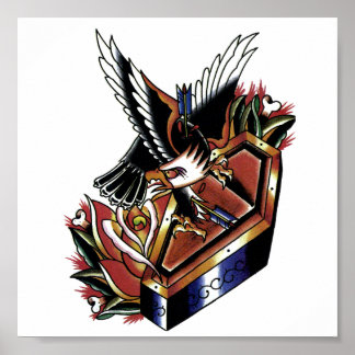 イワシ伝統的の刺青 ポスター