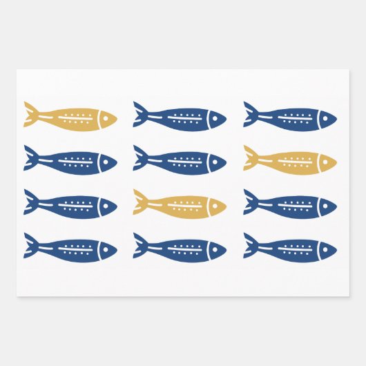 イワシ包装紙 ラッピングペーパーシート (正面)