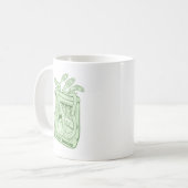 イワシ塩辛スナックの錫 コーヒーマグカップ (正面左)