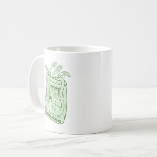 イワシ塩辛スナックの錫 コーヒーマグカップ (正面左)