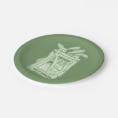 イワシ塩辛スナックの錫 ペーパープレート (アングル)