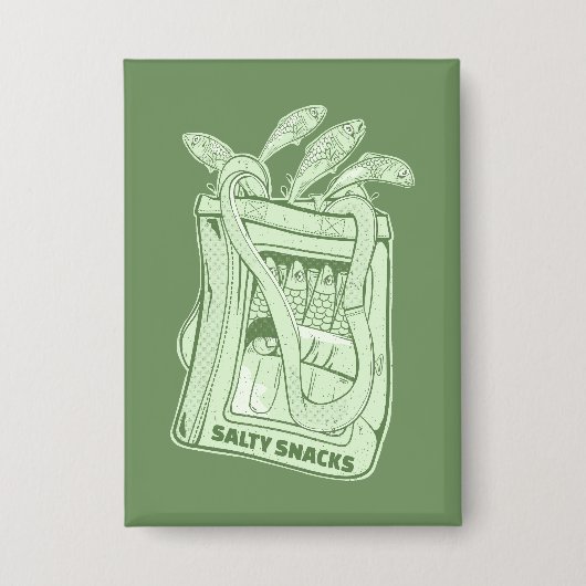 イワシ塩辛スナックの錫 缶バッジ (正面)