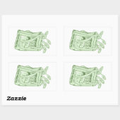 イワシ塩辛スナックの錫 長方形シール (シート)