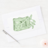 イワシ塩辛スナックの錫 長方形シール (封筒)