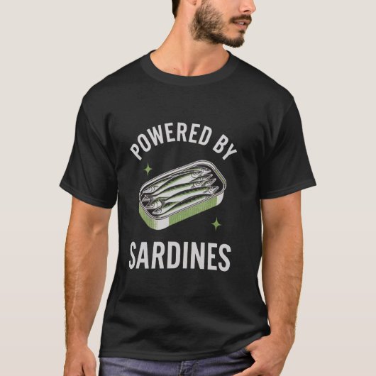イワシ好きのためのイワシにパワーをもらう釣り Tシャツ (正面)