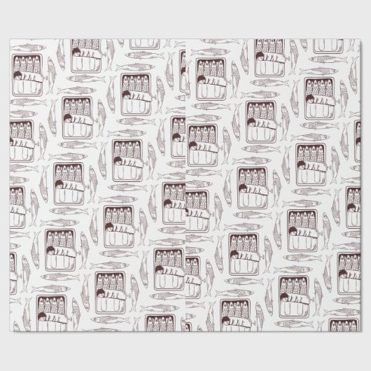 イワシ模様 ラッピングペーパー (シーム)