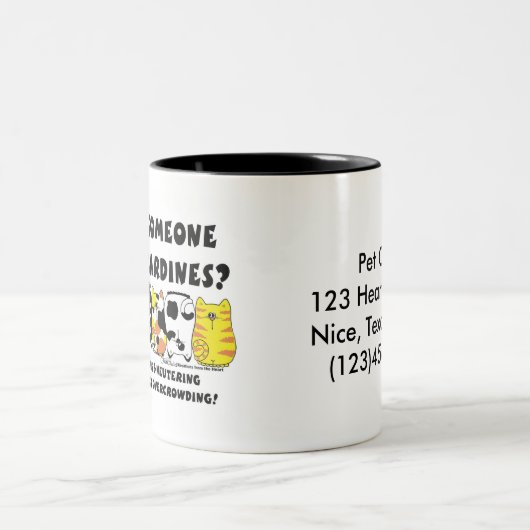 イワシ猫 ツートーンマグカップ (中央)