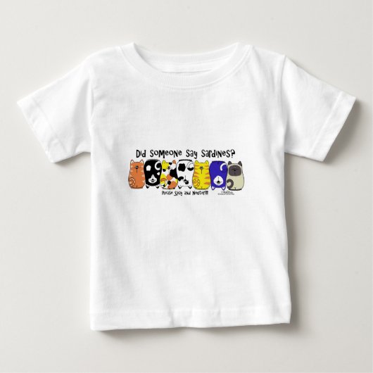 イワシ猫 ベビーTシャツ (正面)