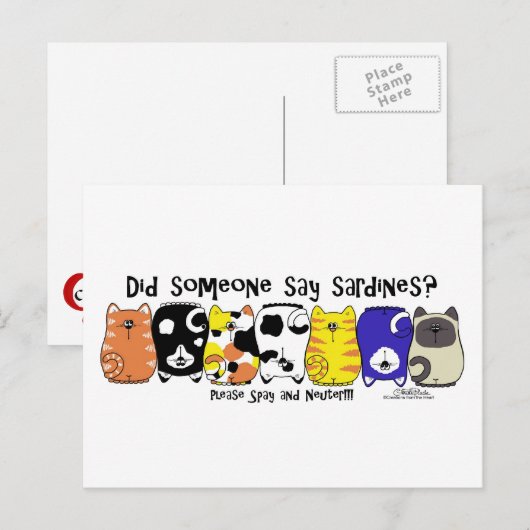 イワシ猫 ポストカード (正面/裏面)