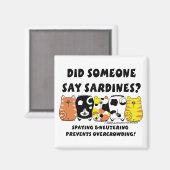 イワシ猫 マグネット (正面/裏面)