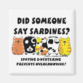 イワシ猫 マグネット (正面)