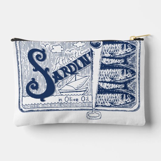 イワシ缶詰魚漁師コア アクセサリーポーチ (裏面)