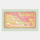 イワシ錫レトロポスタースタイル 長方形シール (正面)