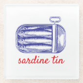 イワシ錫 ガラスコースター (正面)