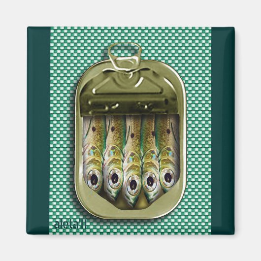 イワシ錫 マグネット (正面)