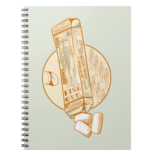 イワシ風味のチューインガムおもしろい魚 ノートブック (正面)