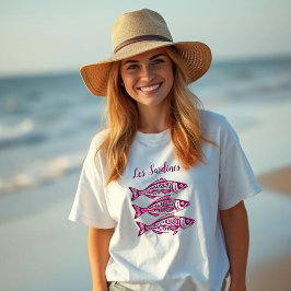 イワシ – ハワイアン – フィッシャーマンコアワインカラー Tシャツ