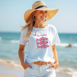 イワシ – ハワイアン – フィッシャーマンコア – さくらんぼレッド Tシャツ