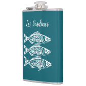 イワシ – ハワイアン – フィッシャーマンコア – ティール（緑がかった色） フラスク (左)